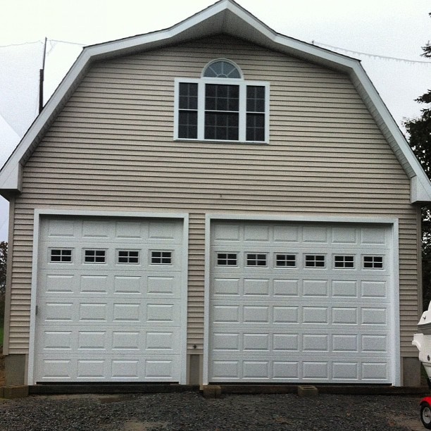 Popular style of residential garage door -- Sectional door